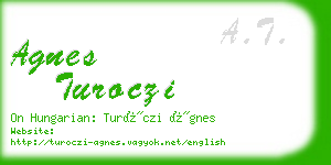 agnes turoczi business card